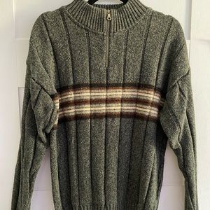 grey striped pullover